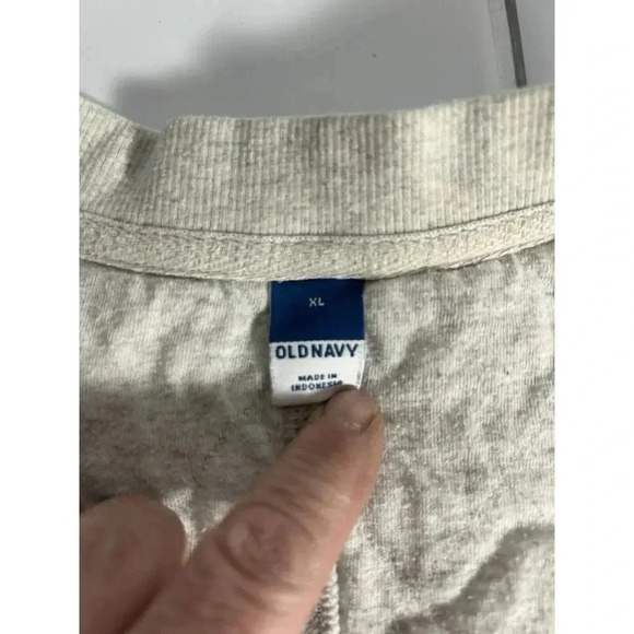 Old Navy Women's Size Xl Gray Cropped Half Zipper Quilted Sweater Extra Large - Picture 7 of 9